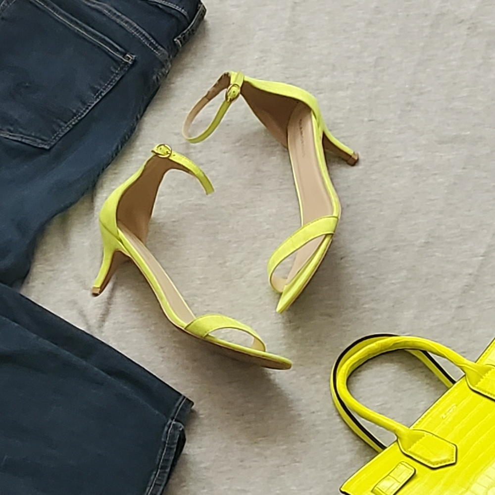 Neon Yellow Sandals Size 10